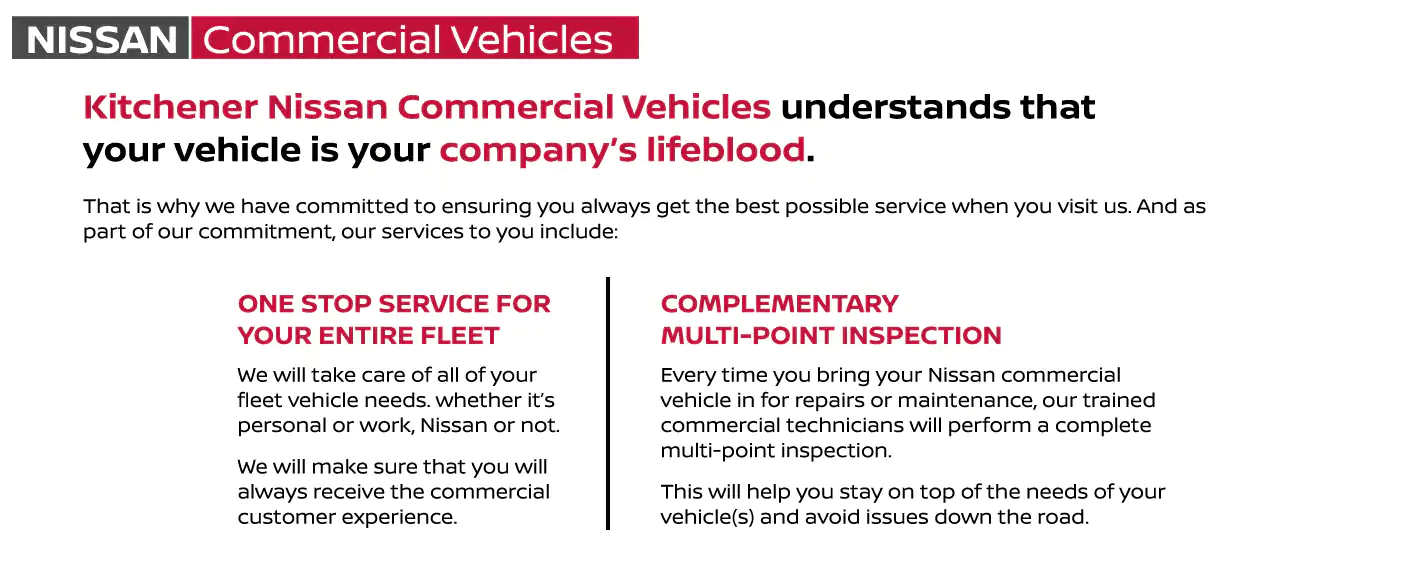 Commercial Vehicles | Kitchener Nissan